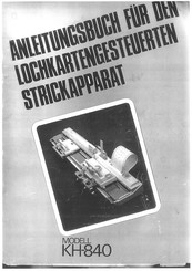 Brother KH-840 Anleitungsbuch
