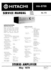 Hitachi HA-8700 Serviceanleitung