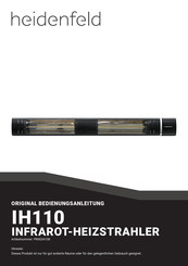 Heidenfeld IH110 Original Bedienungsanleitung
