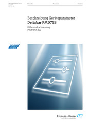 Endress+Hauser Deltabar PMD75B Bedienungsanleitung