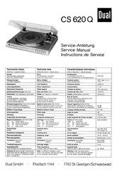 Dual CS 620 Q Serviceanleitung