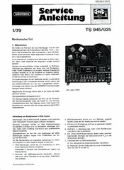 Grundig TS 945 Serviceanleitung
