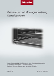 Miele DGC 7350 Gebrauchs- Und Montageanweisung