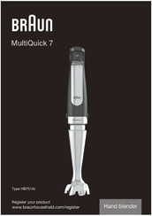 Braun Multiquick 7 Bedienungsanleitung
