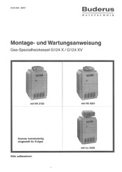 Buderus G124 X Montage- Und Wartungsanweisung