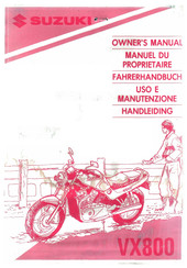 Suzuki VX800 1995 Fahrerhandbuch