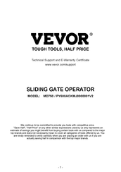 VEVOR MD370 Bedienungsanleitung