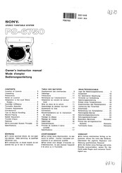 Sony PS-6750 Bedienungsanleitung