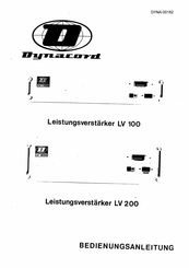 Dynacord LV 100 Bedienungsanleitung