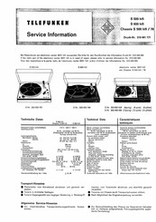 Telefunken S 500 hifi Serviceinformation