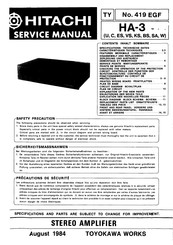 Hitachi HA-3 Serviceanleitung