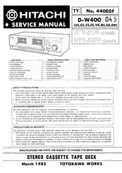 Hitachi D-W400 Serviceanleitung
