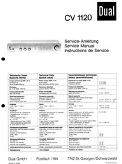 Dual CV 1120 Serviceanleitung