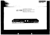 Luxman LE-109 Bedienungsanleitung