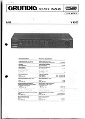 Grundig V 4200 Serviceanleitung