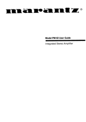 Marantz PM-62 Benutzerhandbuch