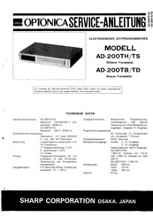 Sharp OPTONICA AD-200TB Serviceanleitung