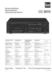 Dual CC 8015 Serviceanleitung
