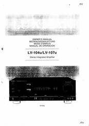 Luxman LV-104u Bedienungsanleitung