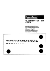 Nordmende GLOBETROTTER 808 Bedienungsanleitung