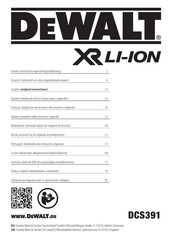 DeWalt XR LI-ION DCS391 Bersetzt Von Den Originalanweisungen