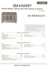 Sharp SX-8800H Serviceanleitung