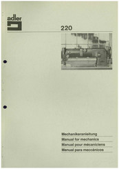 Adler 220 Mechanikeranleitung