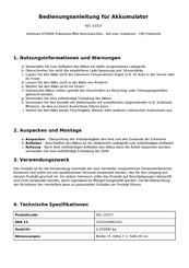 Velleman VTHD09 Bedienungsanleitung
