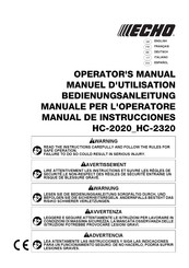 Echo HC-2320 Bedienungsanleitung