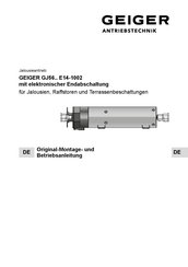 GEIGER GJ5620 Original-Montage- Und Betriebsanleitung