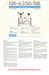 Akai GX-635DB Bedienungsanleitung