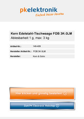 Kern&Sohn 149-409 Betriebsanleitung