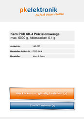 KERN&SOHN PCD 3000-2 Betriebsanleitung