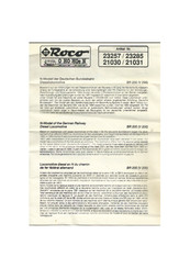 Roco 23257 Bedienungsanleitung