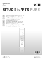 SOMFY SITUO 5 io/RTS PURE Installations- Und Gebrauchsanleitung