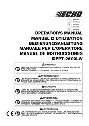 Echo DPPT-2600LW Bedienungsanleitung