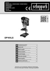 Scheppach DP16VLS Originalbetriebsanleitung