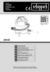 Scheppach AVC25 Originalbetriebsanleitung
