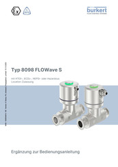 bürkert 8098 FLOWave S Ergänzung Zur Bedienungsanleitung