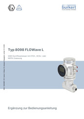 bürkert 8098 FLOWave L Ergänzung Zur Bedienungsanleitung