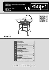 Scheppach HS100s Originalbetriebsanleitung