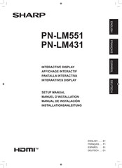 Sharp PN-LM551 Installationsanleitung