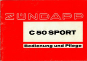 Zundapp C 50 SPORT-Mokick 517-02 Bedienung Und Pflege