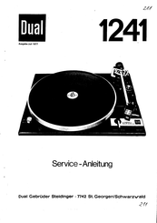 Dual 1241 Serviceanleitung
