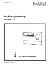 Buderus ERC Bedienungsanleitung