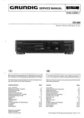 Grundig CD 660 Serviceanleitung