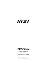 MSI PRO Serie Benutzerhandbuch