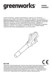 GreenWorks G40AB Bedienungshandbuch