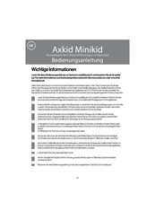 Axkid Minikid Bedienungsanleitung