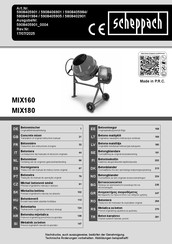 Scheppach MIX160 Originalbetriebsanleitung